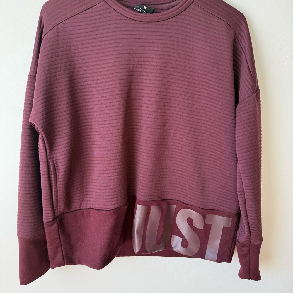 Nike Burgundy Ribbed Sweatshirt